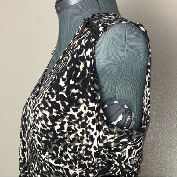 Alfani Isola Ricca Sleeveless Dress Cheetah Swirl Print black,gray,white Medium - Picture 9 of 15